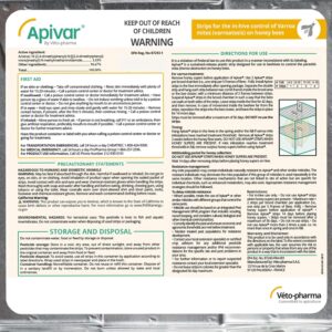 60 pack APIVAR - Varroa Mite Treatment